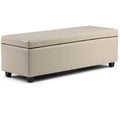 Okak 48IN Wide Storage Ottoman with Padding Seat, End Of Bed Storage Bench with Ample Storage, Ottoman Foot Rest for Living Room