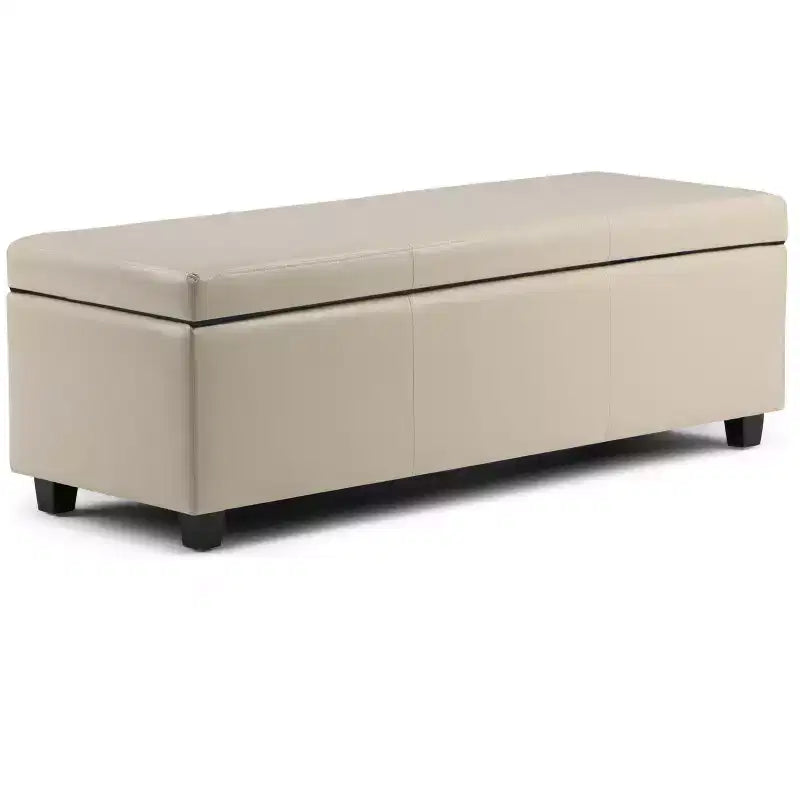 Okak 48IN Wide Storage Ottoman with Padding Seat, End Of Bed Storage Bench with Ample Storage, Ottoman Foot Rest for Living Room