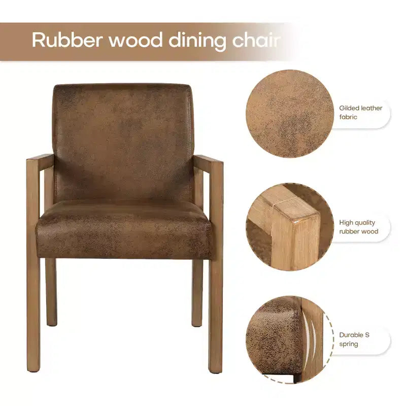 Bekrvio Mid-century Accent Chair Reading Armchair with Rubberwood Frame for Living Room, Bedroom
