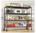 4-Tier Industrial Sprayed Iron Storage Shelf,