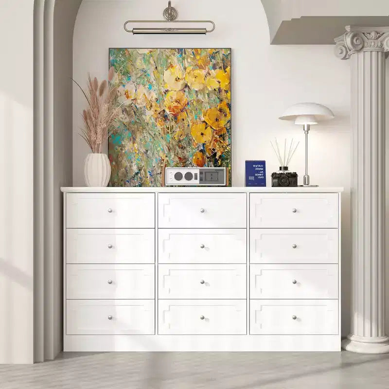 Famapy 12 - Drawer Large Dresser Storage Cabinet Chest of Drawers: Large - Capacity Organizer for Multi - Room Storage & Decor