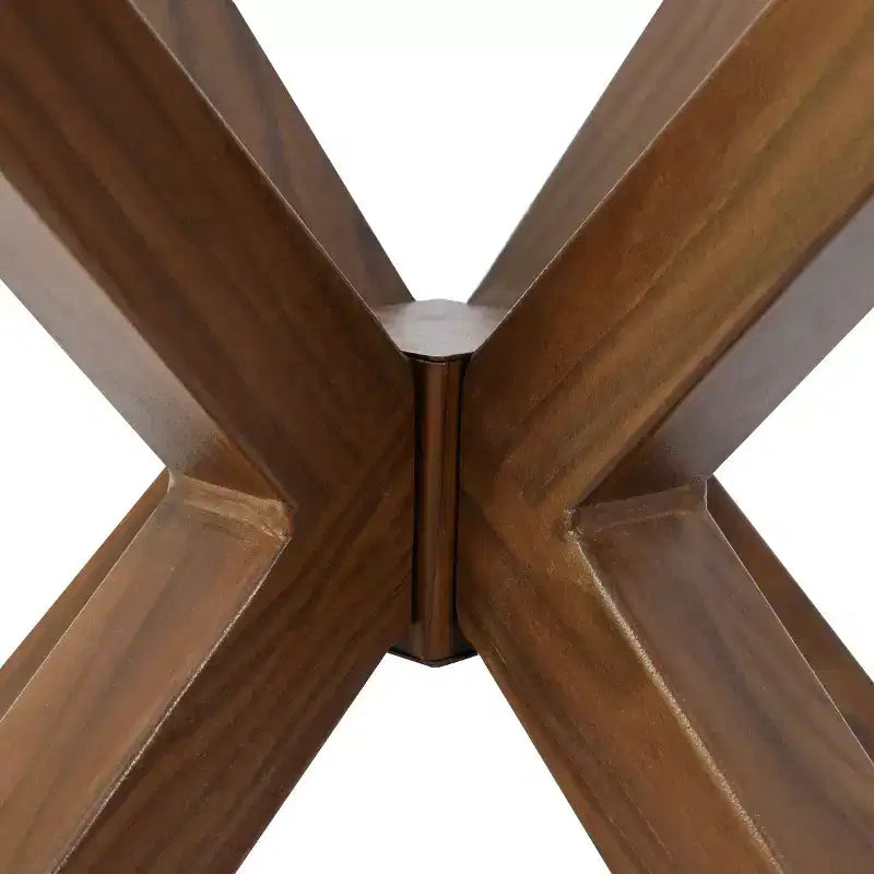 5-Piece Round Glass Dining Table Set with Upholstered Fabric Chairs, Modern Kitchen & Dining Room Furniture with Walnut Legs-Panipeachy