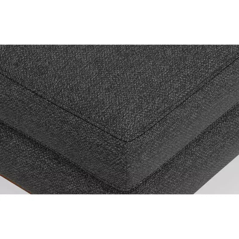 Brixley 33 inch Wide Mid-Century Modern Table Ottoman in Woven-Blend Fabric