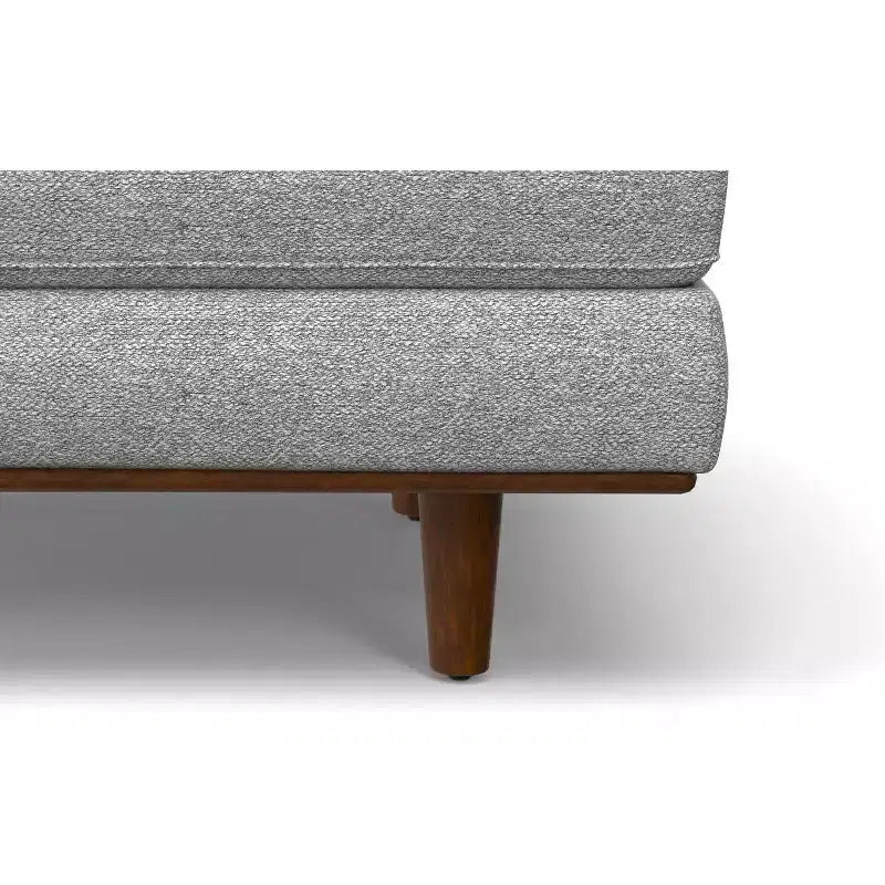 Brixley 33 inch Wide Mid-Century Modern Table Ottoman in Woven-Blend Fabric
