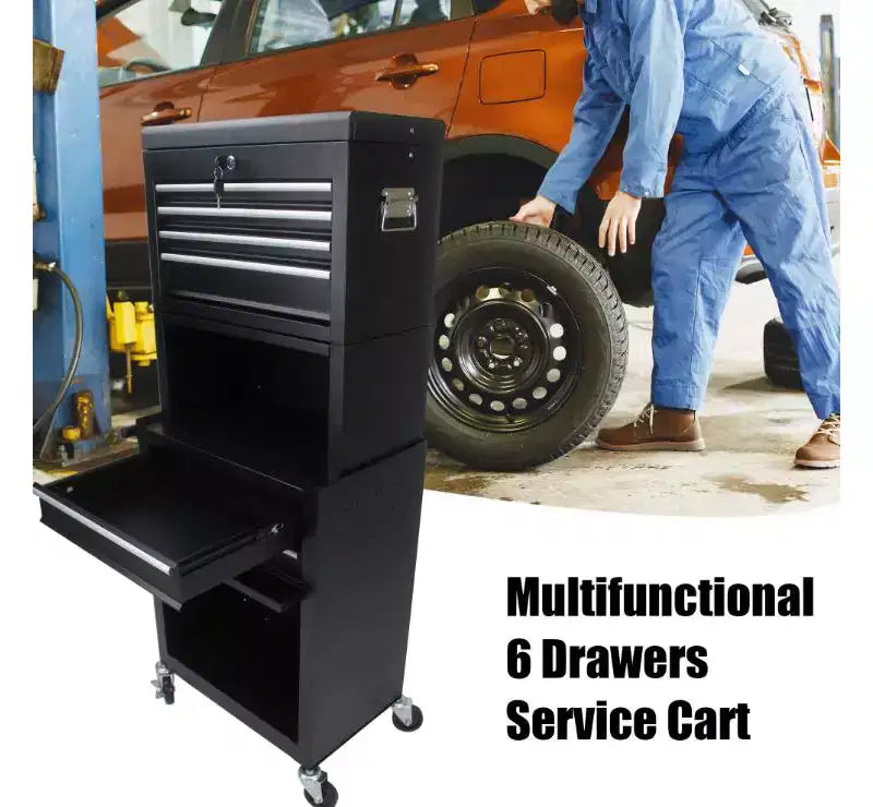 6-Drawer Tool Storage Cabinet, Steel,