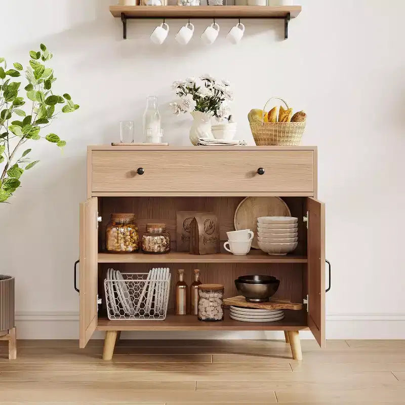 Acekool TV Stand Storage Cabinet, Media Console Organizer for Living Room or Office