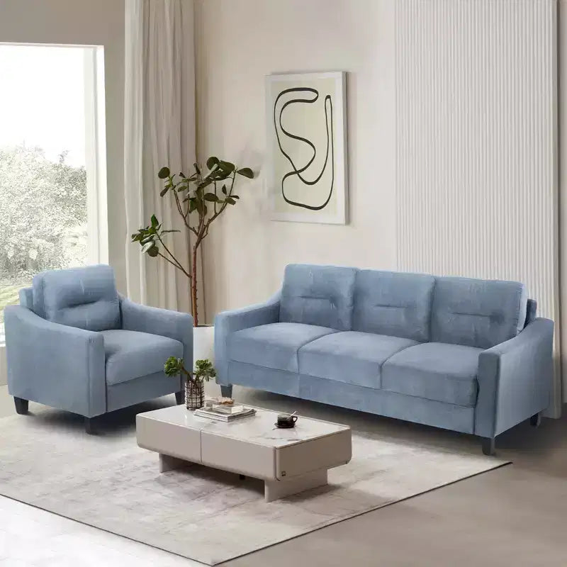 Sectional Couches Sofas with Button Tuft Modern Armchairs Upholstered Couch for Living Room Bedroom Office Small Space