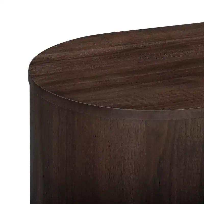 Teamson Home Seneca Modern 6-Drawer Dresser with Live Edge Design, Metal Base & Durable Mixed Wood Construction