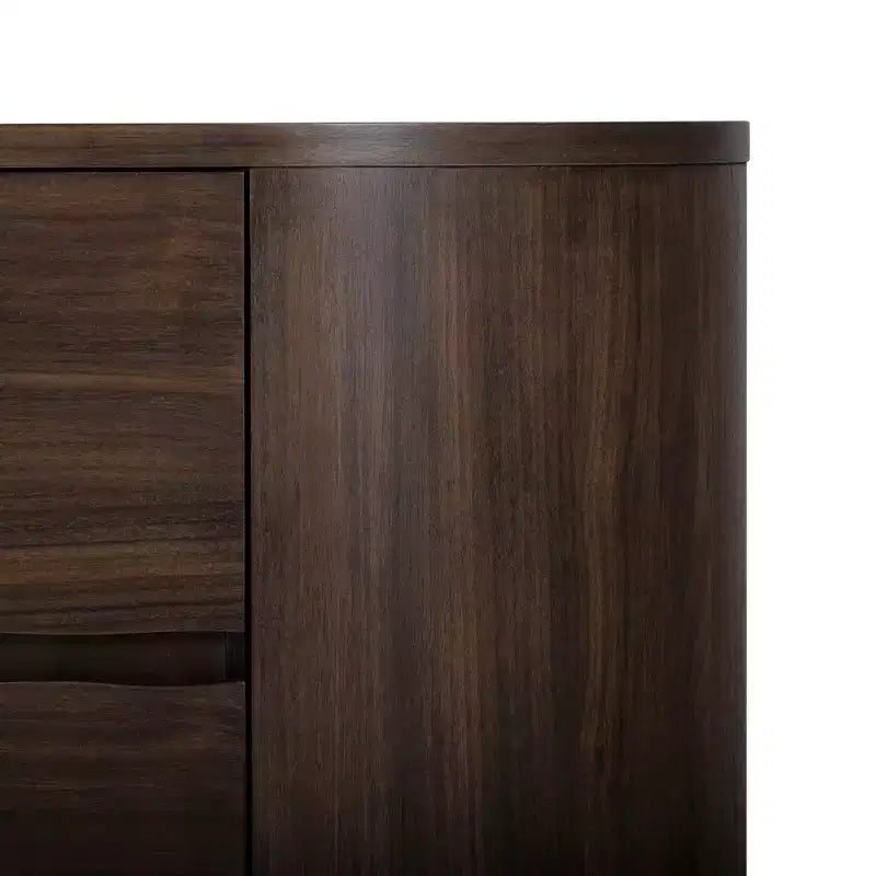 Teamson Home Seneca Modern 6-Drawer Dresser with Live Edge Design, Metal Base & Durable Mixed Wood Construction