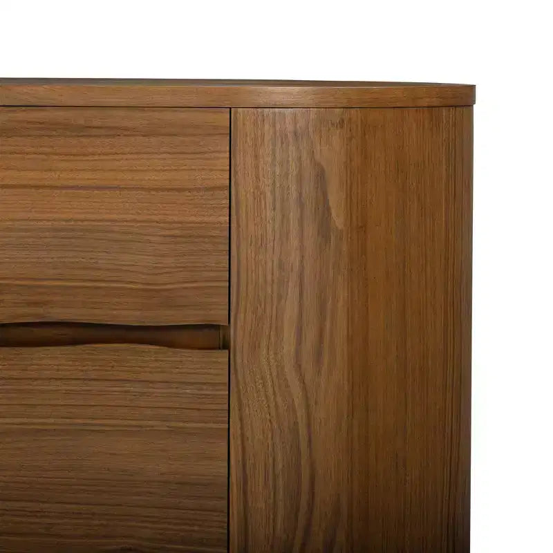 Teamson Home Seneca Modern 6-Drawer Dresser with Live Edge Design, Metal Base & Durable Mixed Wood Construction