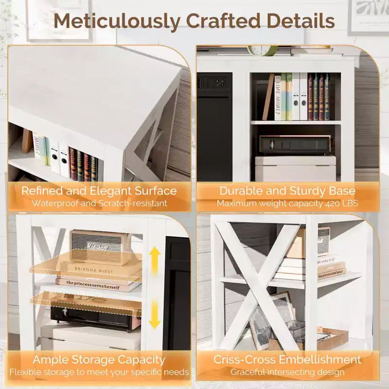 VINGLI TV Stands & Entertainment Centers For Tvs Up To 70'' Farmhouse with 18'' Fireplace