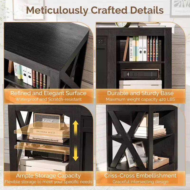 VINGLI TV Stands & Entertainment Centers For Tvs Up To 70'' Farmhouse with 18'' Fireplace