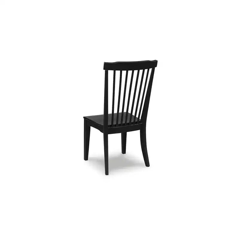 Signature Design by Ashley Chadworth Dining Room Side Chairs, Set of 2, Black Wood Spindle-Back Design