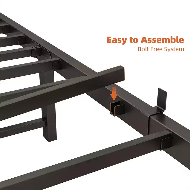 MAYEERTY Twin Size Bed Frame with Storage Headboard, Charging Station & RGB LED Lights, Heavy Duty No Box Spring Needed