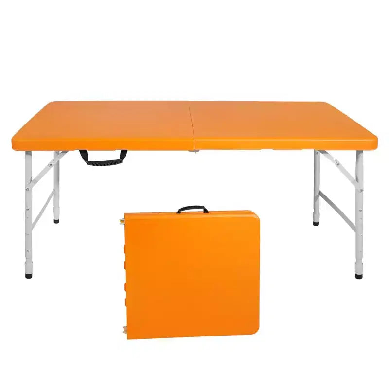 Portable Plastic Folding Table, Heavy Duty Indoor Outdoor Picnic Dining Camping Table