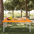 Portable Plastic Folding Table, Heavy Duty Indoor Outdoor Picnic Dining Camping Table