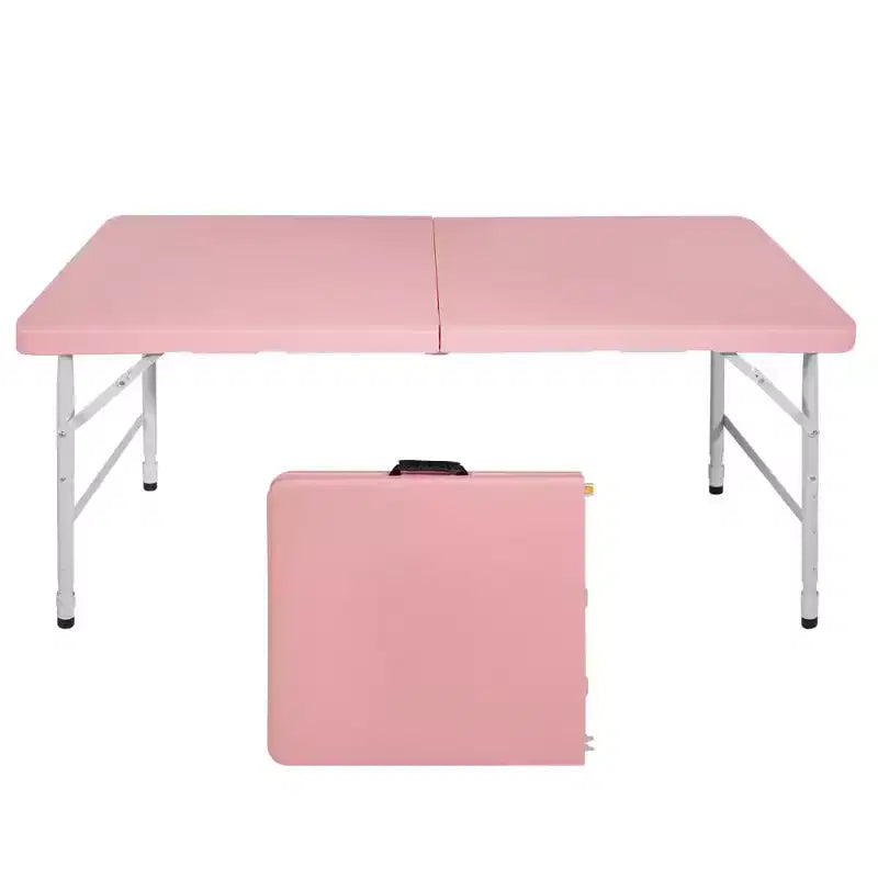 Table pliante portative en plastique, table de pique-nique et de camping robuste pour l'intérieur et l'extérieur