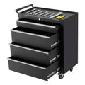 COZONY 4-Drawer Mobile Tool Cart with Key Lock & Liners, Heavy-Duty Rolling Tool Cabinet for Garage & Workshop