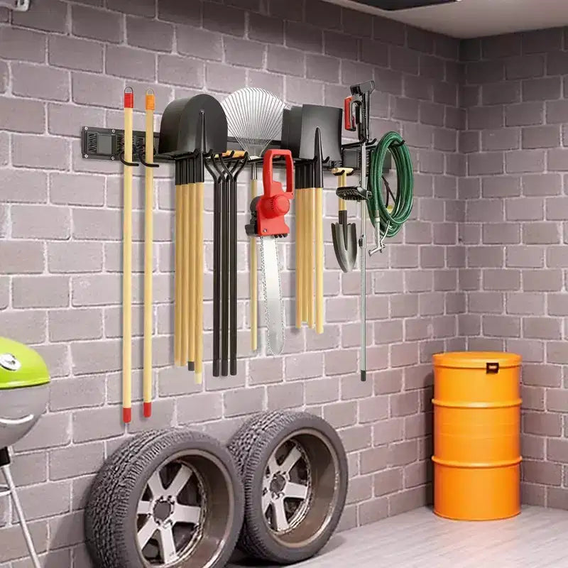 Tool Organizer, Garage Organizer  48 13 Pcs Heavy-Duty Wall Mount Garden Tool Storage with 8 Adjustable Hooks & 2 Straps