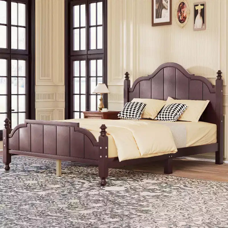 GDFStudio Matilda Vintage Wooden Bed Frame