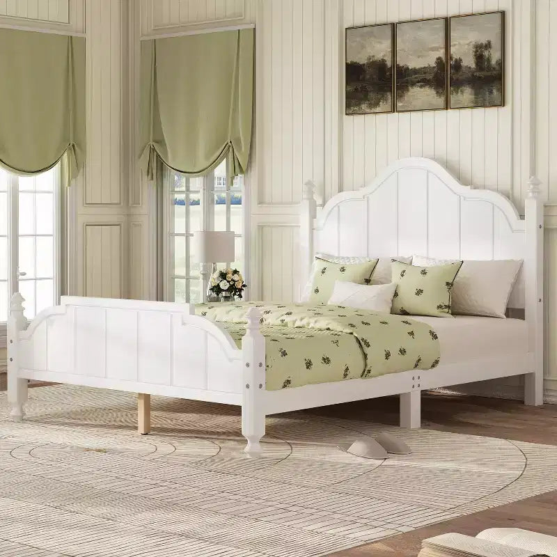 GDFStudio Matilda Vintage Wooden Bed Frame