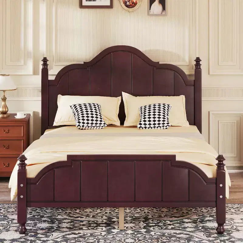 GDFStudio Matilda Vintage Wooden Bed Frame