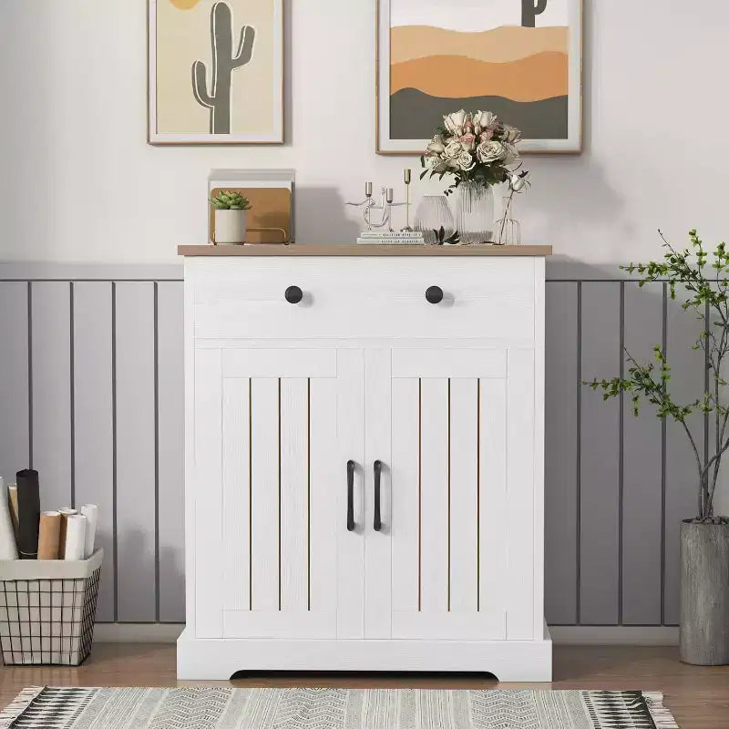 Modern Kitchen Storage Cabinet, Small Sideboard with Storage,Farmhouse Buffet Cabinet, Floor Sideboards Buffet for Kitchen, Living Room, Bathroom