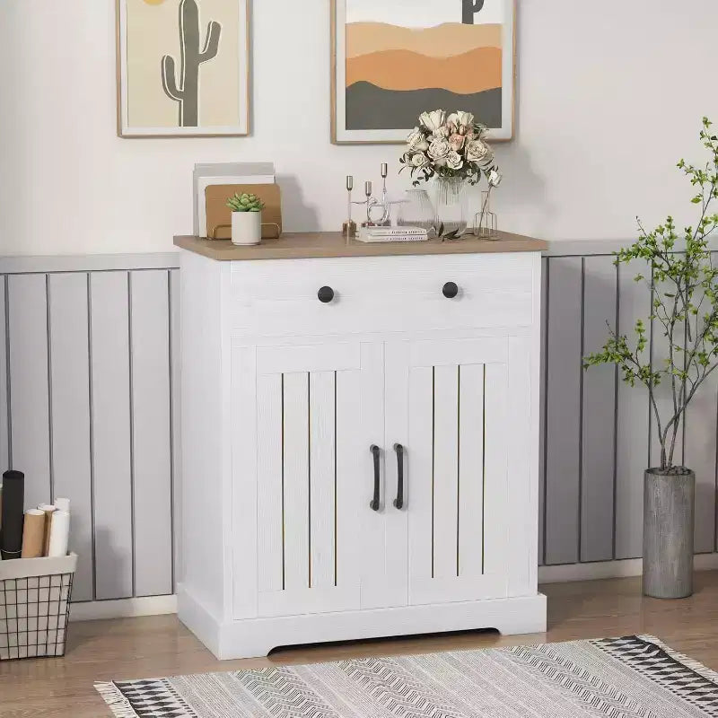 Modern Kitchen Storage Cabinet, Small Sideboard with Storage,Farmhouse Buffet Cabinet, Floor Sideboards Buffet for Kitchen, Living Room, Bathroom