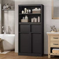 51Tall Bathroom Storage Cabinet, Freestanding Floor Organizer with Doors & 2 Drawers for Bathroom, Living Room, Kitchen & Pantry