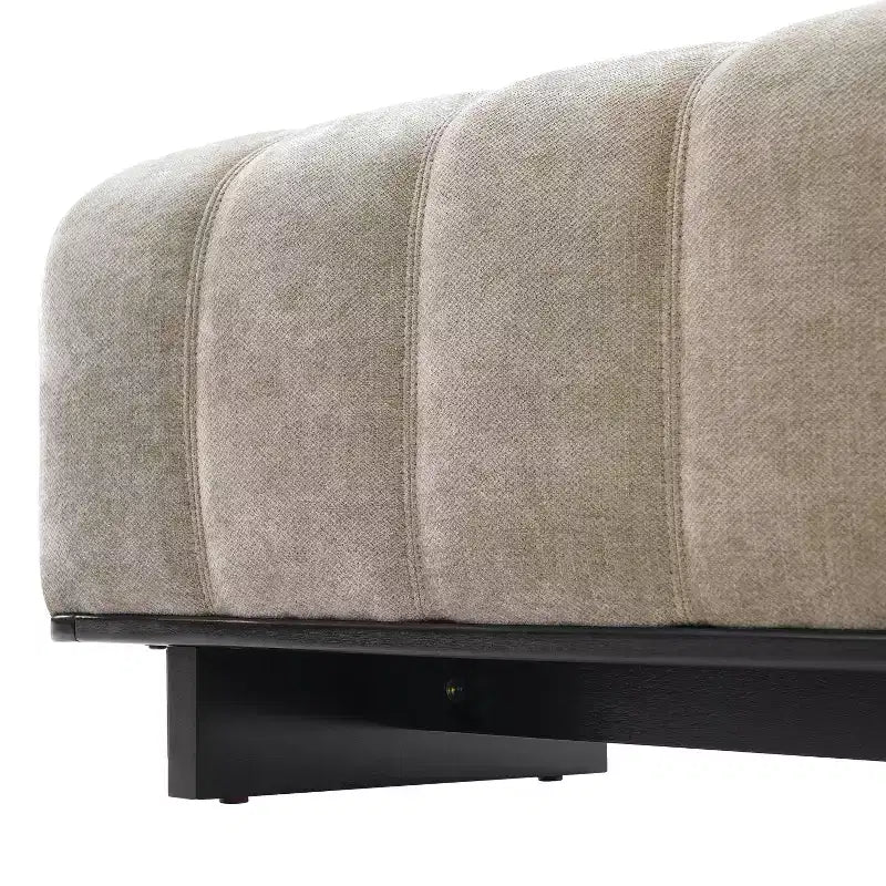 Christopher Knight Home Yayoi Modern Wooden Upholstered Dining Bench with Rubberwood Legs