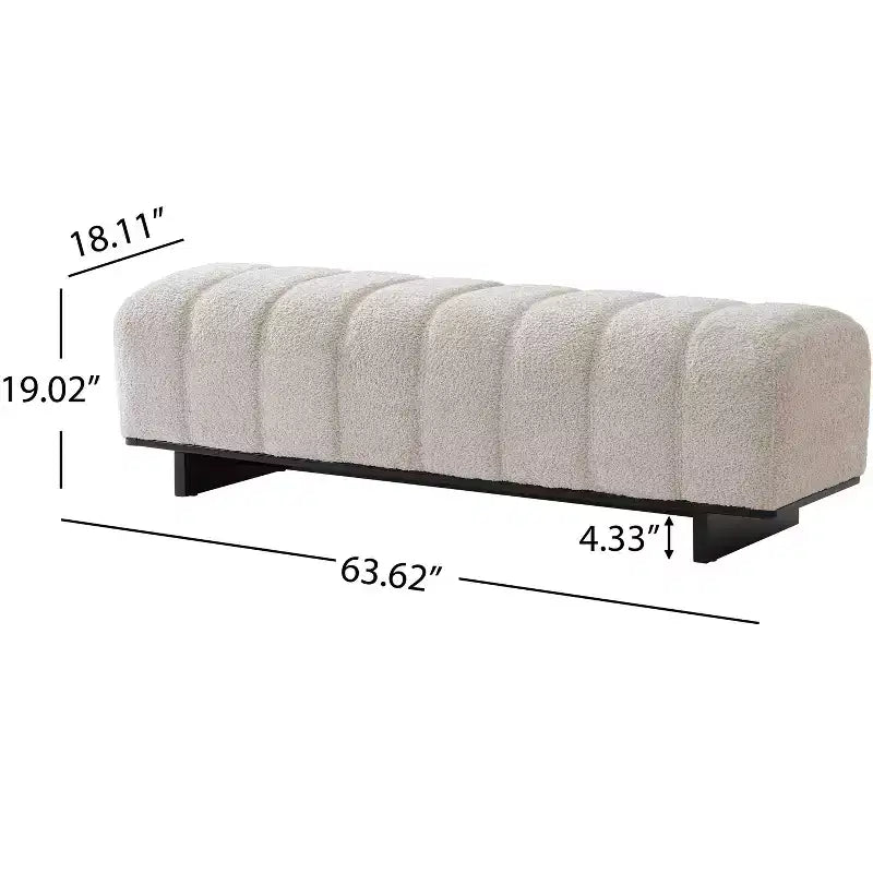 Christopher Knight Home Yayoi Modern Wooden Upholstered Dining Bench with Rubberwood Legs