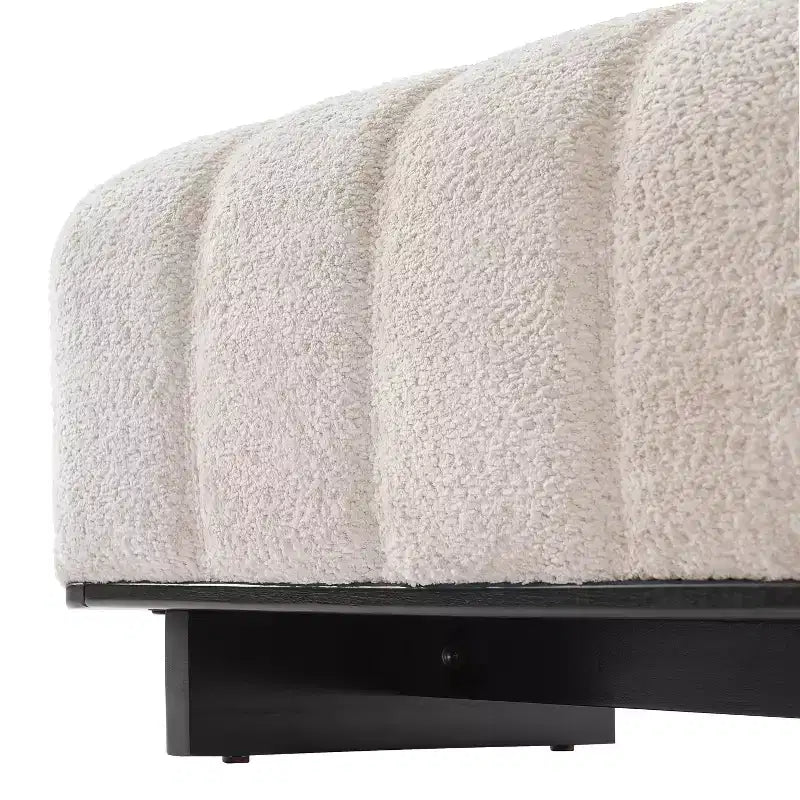 Christopher Knight Home Yayoi Modern Wooden Upholstered Dining Bench with Rubberwood Legs