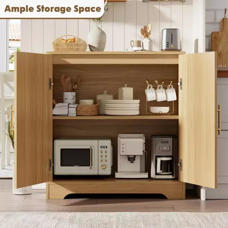 COZONY 30 Rattan Sideboard Buffet Cabinet, Modern Console Table for Living Room, Kitchen, Hallway, Dining Room, Entryway