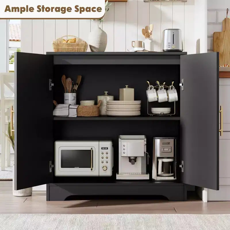 COZONY 30 Rattan Sideboard Buffet Cabinet, Modern Console Table for Living Room, Kitchen, Hallway, Dining Room, Entryway