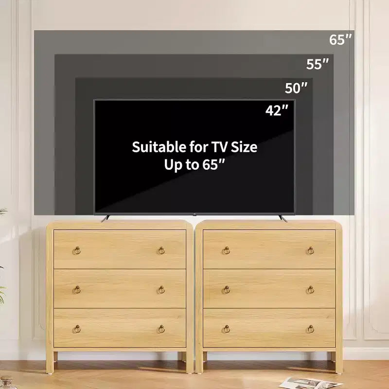 3 Drawer Dresser for Bedroom, Chest of Drawers, Closet Dresser Storage Cabinet Organizer for Bedroom, Living Room, Hallway