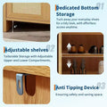 Shoe rack storage cabinet at the entrance, with a door and adjustable, suitable for corridors and living rooms, made of dark oak material