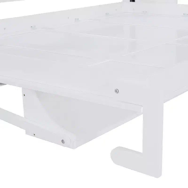 Luxystar Queen Size Modern Murphy Bed with Hydraulic Lift and Desk