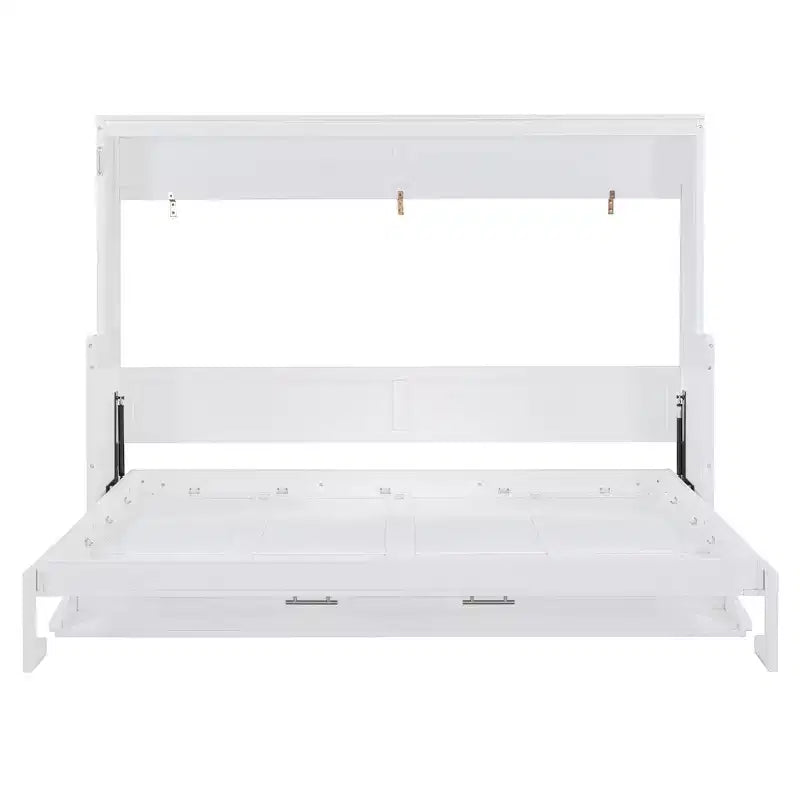 Luxystar Queen Size Modern Murphy Bed with Hydraulic Lift and Desk