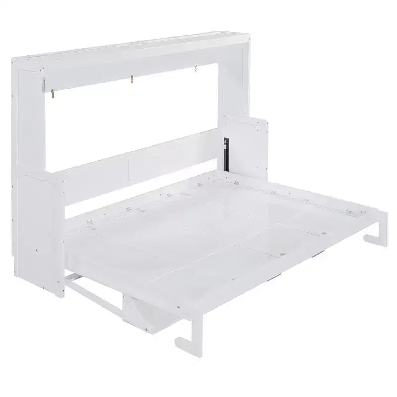 Luxystar Queen Size Modern Murphy Bed with Hydraulic Lift and Desk