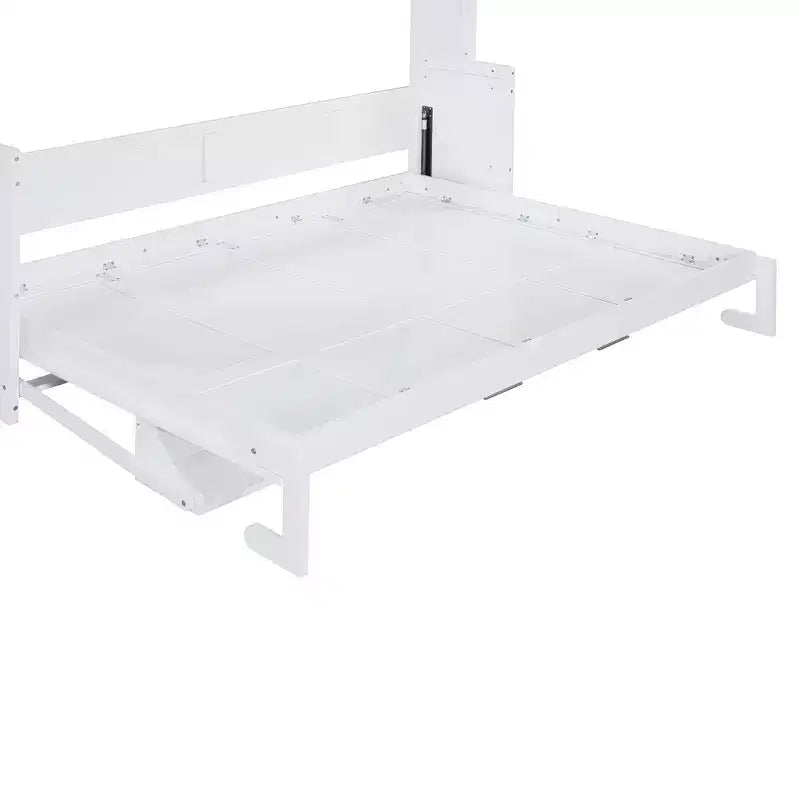 Luxystar Queen Size Modern Murphy Bed with Hydraulic Lift and Desk