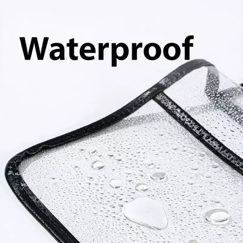 Alilang 2pcs Women's Clear Hanging Shower Organizer with Touch-Friendly Phone Pocket Water-Resistant Storage Shelf - Black