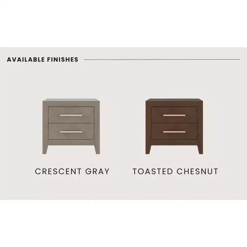 Child Craft Kieran 2 Drawer Nightstand for Nursery or Bedroom, Large Storage Drawers, Made of Sturdy Pinewood, Non-Toxic, Baby Safe Finish
