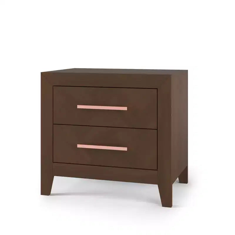 Child Craft Kieran 2 Drawer Nightstand for Nursery or Bedroom, Large Storage Drawers, Made of Sturdy Pinewood, Non-Toxic, Baby Safe Finish