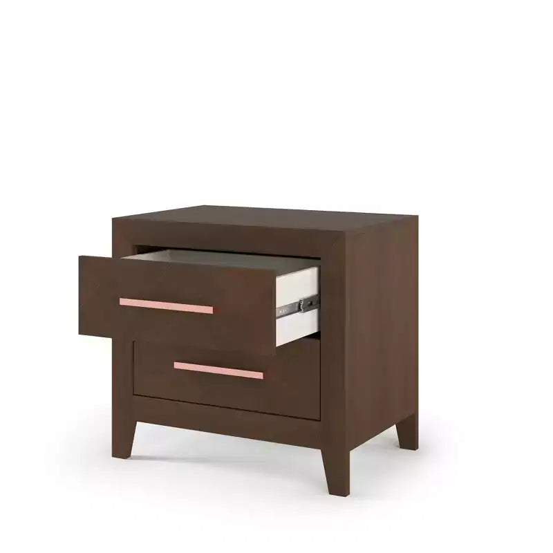 Child Craft Kieran 2 Drawer Nightstand for Nursery or Bedroom, Large Storage Drawers, Made of Sturdy Pinewood, Non-Toxic, Baby Safe Finish