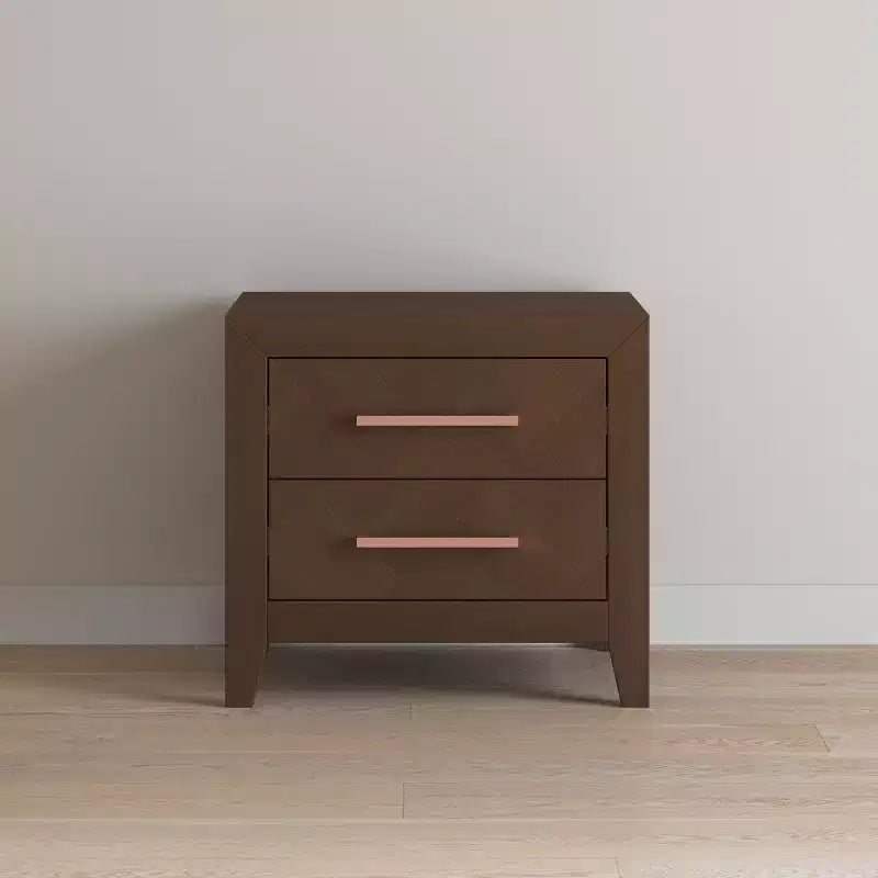 Child Craft Kieran 2 Drawer Nightstand for Nursery or Bedroom, Large Storage Drawers, Made of Sturdy Pinewood, Non-Toxic, Baby Safe Finish