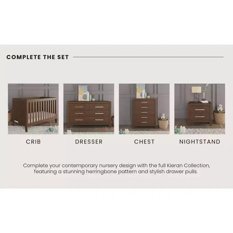 Child Craft Kieran 2 Drawer Nightstand for Nursery or Bedroom, Large Storage Drawers, Made of Sturdy Pinewood, Non-Toxic, Baby Safe Finish