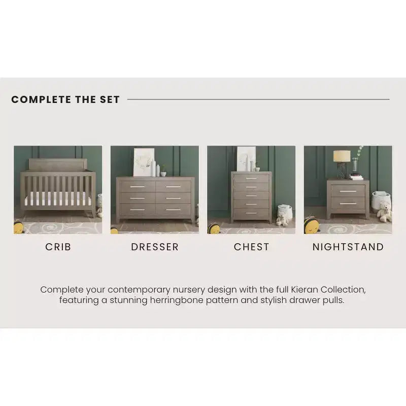 Child Craft Kieran 2 Drawer Nightstand for Nursery or Bedroom, Large Storage Drawers, Made of Sturdy Pinewood, Non-Toxic, Baby Safe Finish
