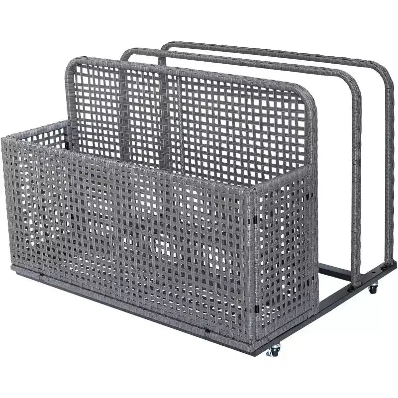 Panier de rangement de piscine COZONY avec rotin PE, organisateur de piscine pour coussins et flotteurs