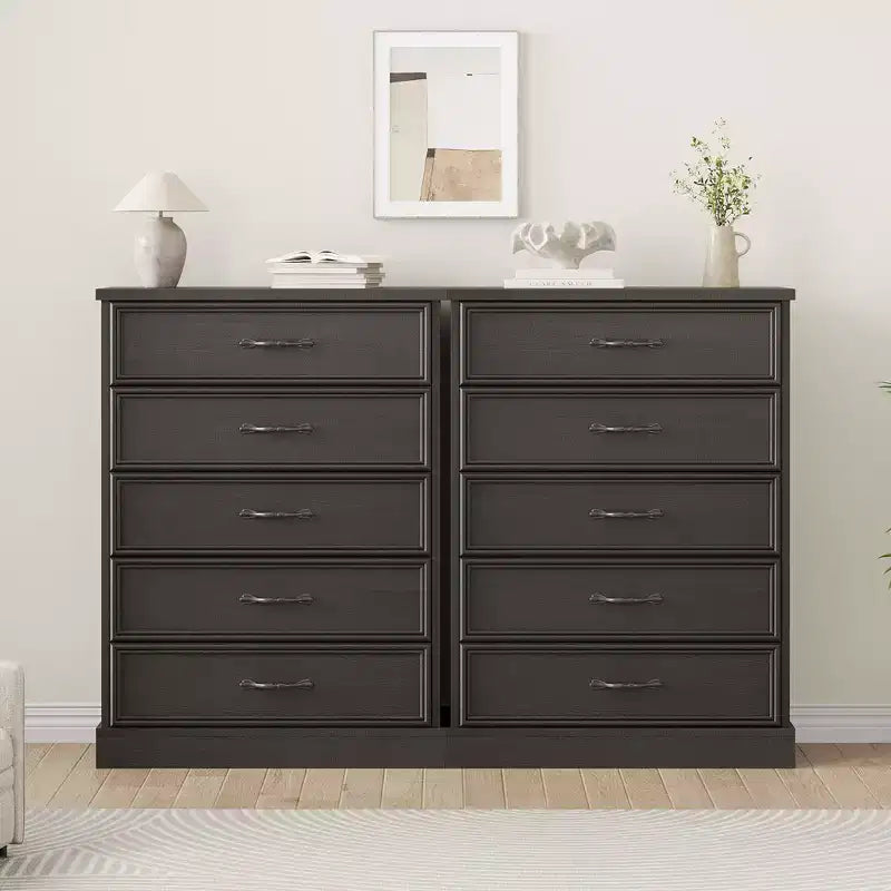 5 Dresser for Bedroom, Vertical Drawer Dresser with Storage Freestanding, Wooden Closet Storage Chest for Living Room, Bedroom, Entryway