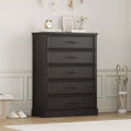 5 Dresser for Bedroom, Vertical Drawer Dresser with Storage Freestanding, Wooden Closet Storage Chest for Living Room, Bedroom, Entryway